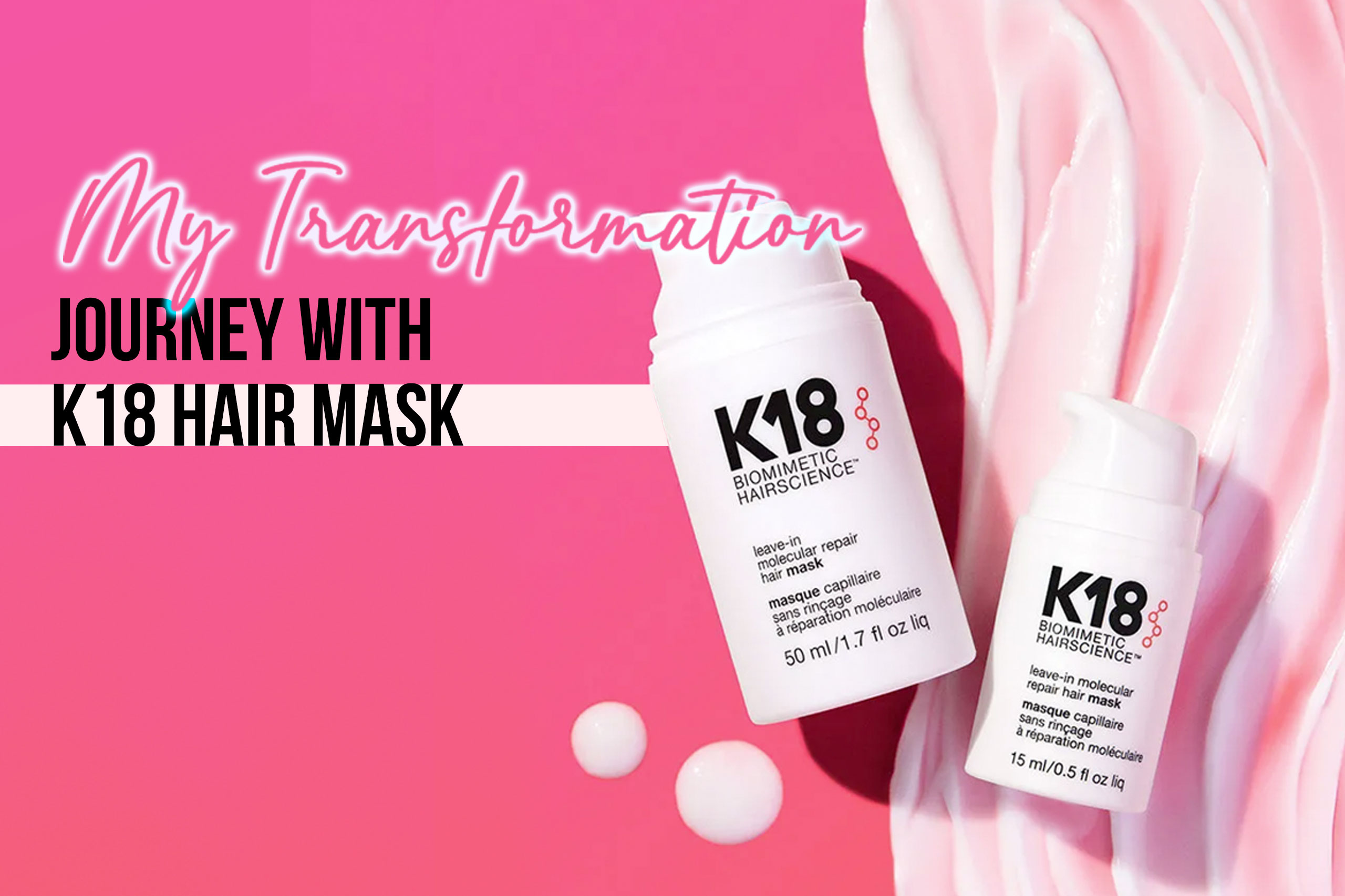 A Stunning Transformation: A Journey to Revitalized Locks with K18 Hair Mask